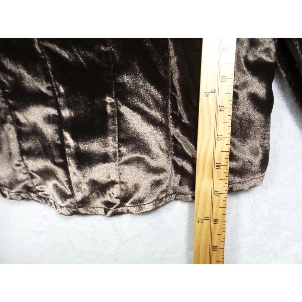 Free People Top Womens Size Small Brown Bridgette Velvet Long Sleeve Corset NWT - Picture 6 of 10